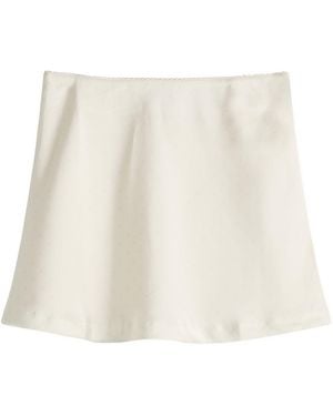 Kijun Polka Dot Satin Mini Skirt - Natural