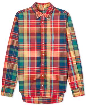Gitman Vintage Button Down Archive Madras Shirt - Blue