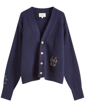 Folk People Cardigan - Blue