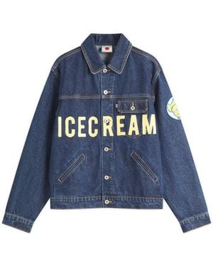 ICECREAM Cowboy Denim Trucker Jacket - Blue