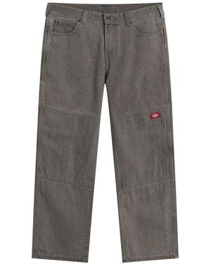 Dickies Double Knee Loose Straight Denim Jeans - Grey