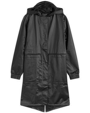 Rains String Rain Parka Jacket - Black