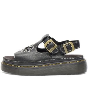 Dr. Martens Dunnet Flower Sandal - Black