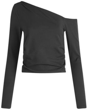 Tala 365 Cupro Gathered Long Sleeve Top - Black