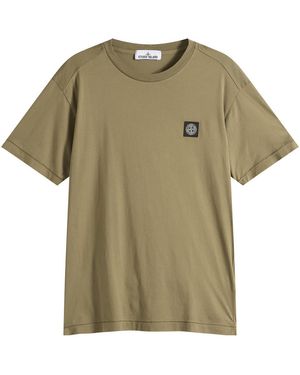 Stone Island Patch Logo T-Shirt - Green