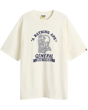 A Bathing Ape General University T-Shirt - Natural