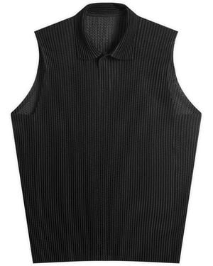 Homme Plissé Issey Miyake Pleated Mesh Vest - Black