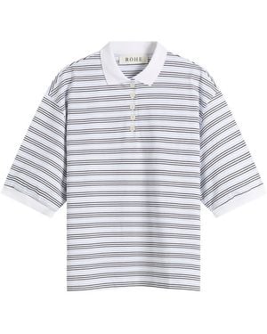 Rohe Rohe Striped Oversized Polo - Grey