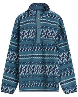 Columbia Helvetia Ii Printed Half Snap Fleece - Blue