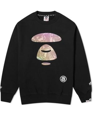 Aape By A Bathing Ape Aape Graffiti Face Crew Sweat in Black for Men Lyst