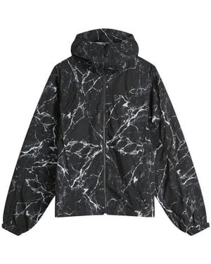 Beams Plus Print Hooded Jacket - Black