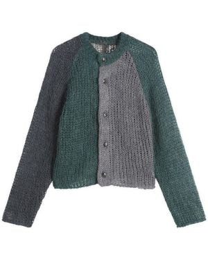 Beams Boy Mohair Crazy Cardigan - Green