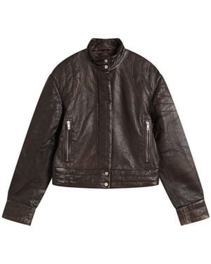 Represent Drive Leather Jacket - Black