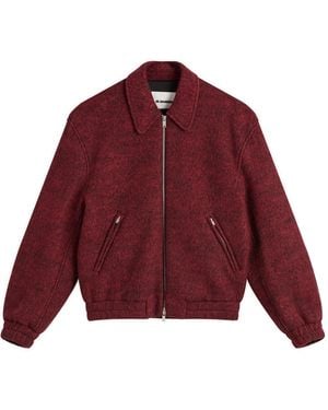 Jil Sander Zip Up Bomber Jacket - Purple