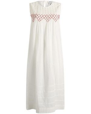 Damson Madder Ambrose Midi Night Dress - White