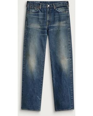 Visvim Social Sculpture 03 Wide Damaged Jeans - Blue