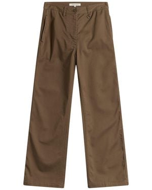 NOTHING WRITTEN Tabby Wide Chino Pants - Brown
