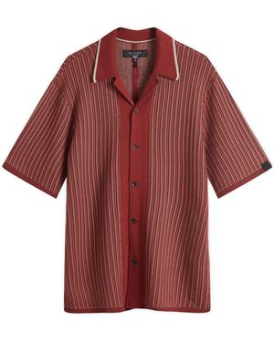 Rag & Bone Harris Knit Vacation Shirt - Red
