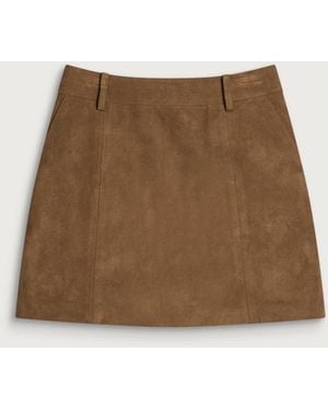 DUNST Alter-Suede Mini Skirt - Brown