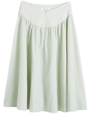 Peachy Den Deba Midi Nylon Skirt - Blue