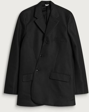 Comme des Garçons Dobby Cloth Asymetric Blazer - Black