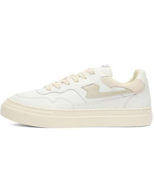 Stepney Workers Club Pearl S-Strike Leather Trainer - White
