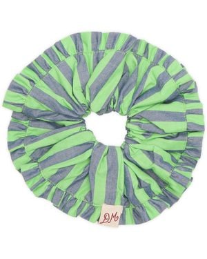 Damson Madder Garter Scrunchie - Green