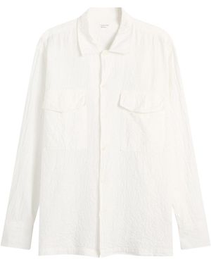 Universal Works Arten Seersucker Attendant Overshirt - White