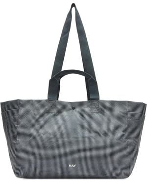 Hay Grid Weekend Bag - Grey
