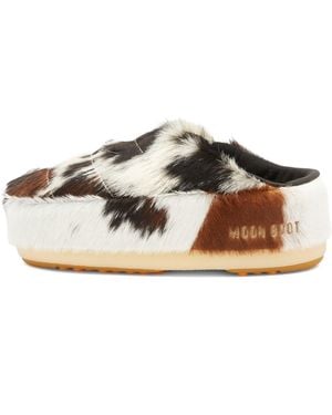 Moon Boot Pony Skin Mules - Metallic