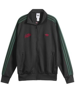 adidas Embroidered Firebird Track Top - Black