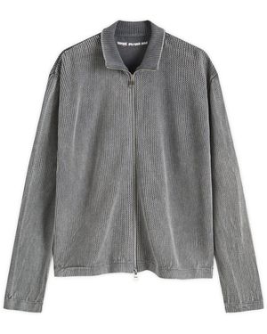 MKI Miyuki-Zoku Pigment Dyed Loose Gauge Track Jacket - Grey