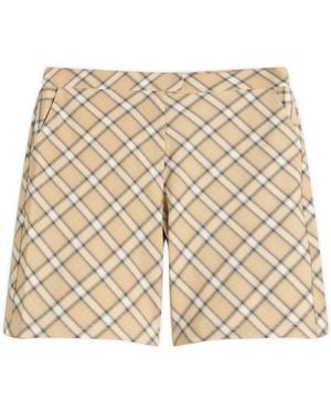 House Of Sunny Sloane Check Shorts - Natural