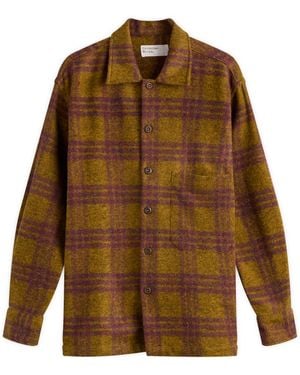 Universal Works Dam Check Fatigue Shirt - Brown