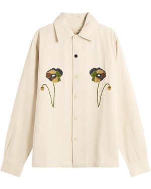 Kardo Martin Embroidered Shirt - Natural