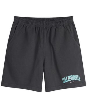 Sporty & Rich California Gym Shorts - Black