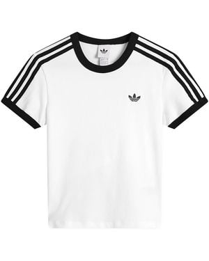 adidas 3 Stripe Short Sleeve T-Shirt - Black