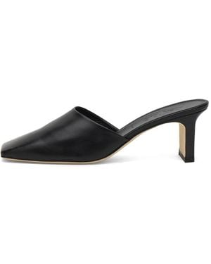 Aeyde Blithe Square Toe Mules - Black