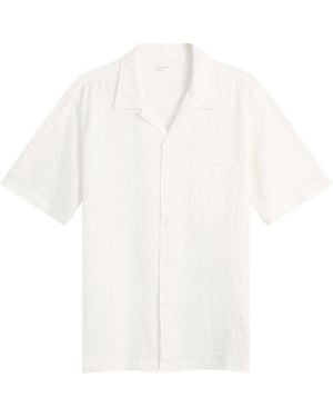 Universal Works Arten Seersucker Road Shirt - White