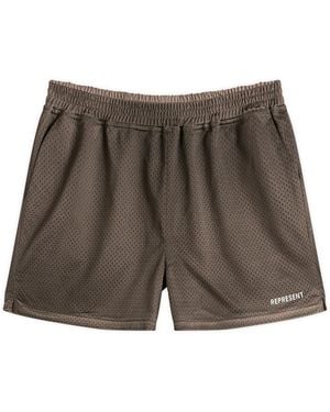 Represent Washed Mesh Shorts - Grey