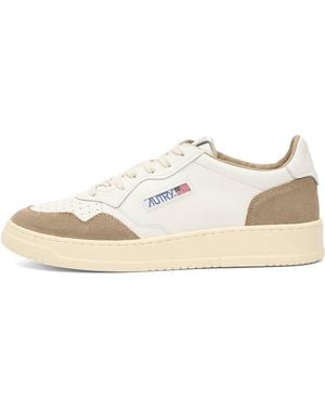 Autry Medalist Low Leather Suede Sneakers - White