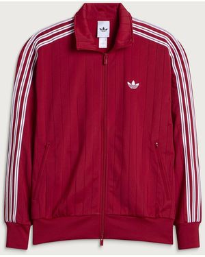 adidas Pinstripe Firebird Track Top - Red