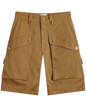 Isabel Marant High-Waisted Cotton Cargo Shorts - Natural