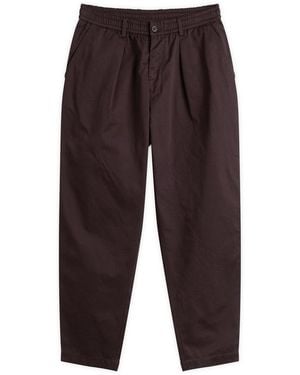 Universal Works Twill Pleated Track Pant - Brown