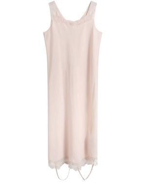 Maison Margiela Mm6 Lace Cami Midi Dress - Pink