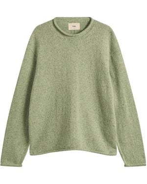 Folk Slouch Crew Jumper - Green