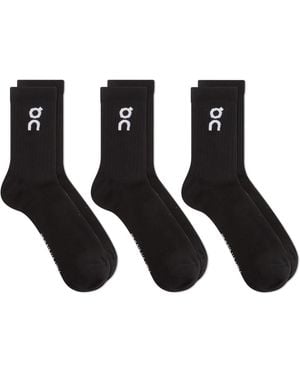 On Shoes Logo Sock High 3P - Black