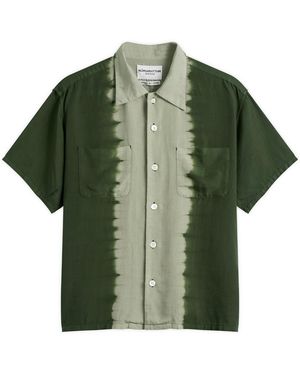 Nomarythm Textile Hand Dye Open Collar Shirt - Green