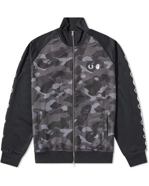 Fred Perry X Bape Camo Track Jacket - Grey