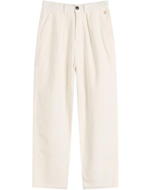 Armor Lux Pleated Corduroy Trousers - Natural